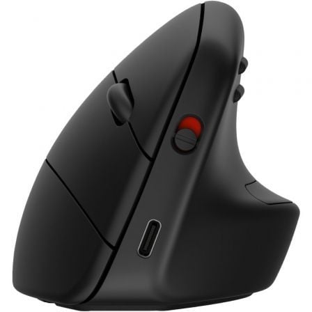 --Ratón Ergonómico Inalámbrico por Bluetooth/ 2.4GHz HP 925/ Batería Recargable/ Hasta 1200 DPI/ Negro-