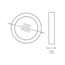 -1-Downlight Iglux SUP-102318-FB V2/ Circular/ Ø220 x 35mm/ Potencia 18W/ 1700 Lúmenes/ 6000ºK/ Blanco-1