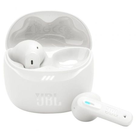--Auriculares Bluetooth JBL Tune Flex 2 con estuche de carga/ Autonomía 12h/ Blanco-