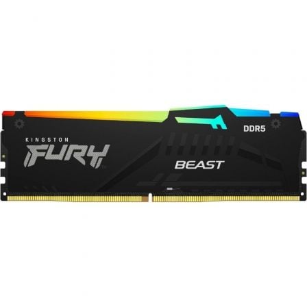 --Memoria RAM Kingston FURY Beast RGB 16GB/ DDR5/ 5600MHz/ 1.25V/ CL40/ DIMM-