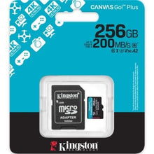 -2-Tarjeta de Memoria Kingston CANVAS Go! Plus 256GB microSD XC con Adaptador/ Clase 10/ 200MBs-2