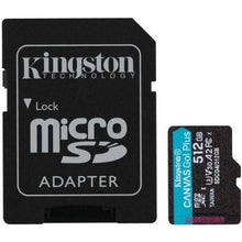 --Tarjeta de Memoria Kingston CANVAS Go! Plus 512GB microSD XC con Adaptador/ Clase 10/ 200MBs-