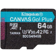 --Tarjeta de Memoria Kingston CANVAS Select Plus 64GB microSD XC/ Clase 10/ 200MBs-