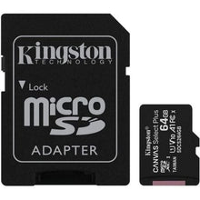 --Tarjeta de Memoria Kingston CANVAS Select Plus 64GB microSD XC con Adaptador/ Clase 10/ 100MBs-
