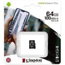 -2-Tarjeta de Memoria Kingston CANVAS Select Plus 64GB microSD XC/ Clase 10/ 100MBs-2
