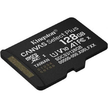 -1-Tarjeta de Memoria Kingston CANVAS Select Plus 128GB microSD XC/ Clase 10/ 150MBs-1