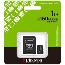 -2-Tarjeta de Memoria Kingston CANVAS Select Plus 1TB microSD XC con Adaptador/ Clase 10/ 150MBs-2