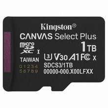--Tarjeta de Memoria Kingston CANVAS Select Plus 1TB microSD XC/ Clase 10/ 150MBs-