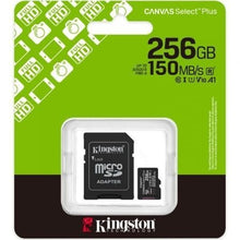 -2-Tarjeta de Memoria Kingston CANVAS Select Plus 256GB microSD XC con Adaptador/ Clase 10/ 150MBs-2