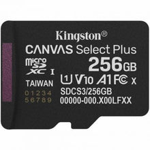 --Tarjeta de Memoria Kingston CANVAS Select Plus 256GB microSD XC/ Clase 10/ 150MBs-