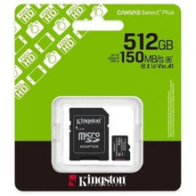 -2-Tarjeta de Memoria Kingston CANVAS Select Plus 512GB microSD XC con Adaptador/ Clase 10/ 150MBs-2