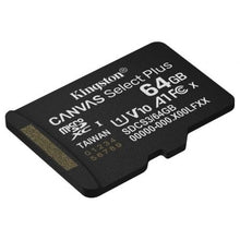 -1-Tarjeta de Memoria Kingston CANVAS Select Plus 64GB microSD XC/ Clase 10/ 100MBs-1