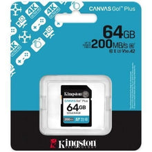 -2-Tarjeta de Memoria Kingston CANVAS Go! Plus 64GB SD XC/ Clase 10/ 200MBs-2