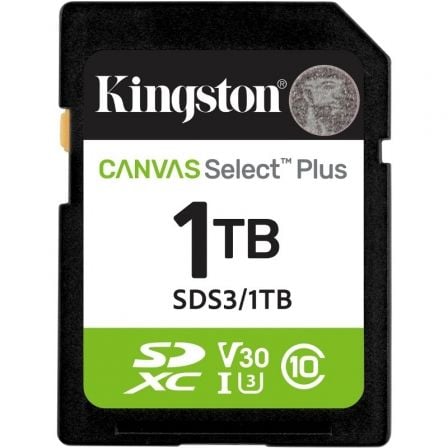--Tarjeta de Memoria Kingston CANVAS Select Plus 1TB SD XC/ Clase 10/ 150MBs-