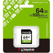 -2-Tarjeta de Memoria Kingston CANVAS Select Plus 64GB SD XC/ Clase 10/ 100MBs-2