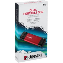 -3-Disco Externo SSD Kingston Dual Portable SSD 1TB/ USB Tipo-C y USB 3.2/ Rojo-3