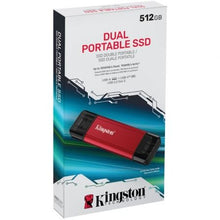 -3-Disco Externo SSD Kingston Dual Portable SSD 512GB/ USB Tipo-C y USB 3.2/ Rojo-3