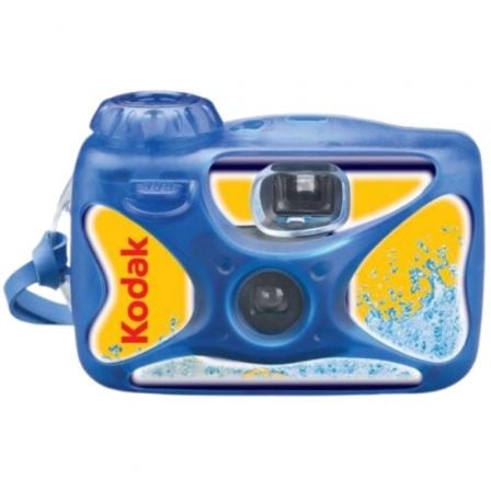 --Cámara Desechable Kodak Ultra Sport/ 27 Exposiciones/ Azul y Amarilla-