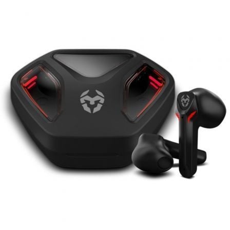 --Auriculares Bluetooth Krom Kall con estuche de carga/ Autonomía 4h/ Negros-