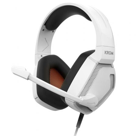 --Auriculares Gaming con Micrófono Krom Kopa Pro/ Jack 3.5/ Blancos-