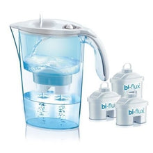 --Pack Jarra Filtrante Laica Stream Line/ 2.3L/ Blanca/ Jarra + 3 Filtros BI-FLUX-