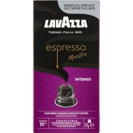 --Cápsula Lavazza Espresso Maestro Intenso para cafeteras Nespresso/ Caja de 10-