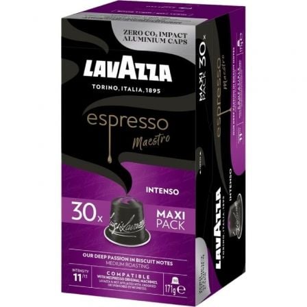 --Cápsula Lavazza Espresso Maestro Intenso para cafeteras Nespresso/ Caja de 30-