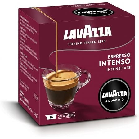 --Cápsula Lavazza Intensamente para cafeteras A Modo Mio/ Caja de 16-