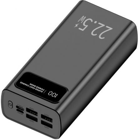 --Powerbank 30000mAh Leotec LEPOW30W22W/ 22.5W/ Negra-