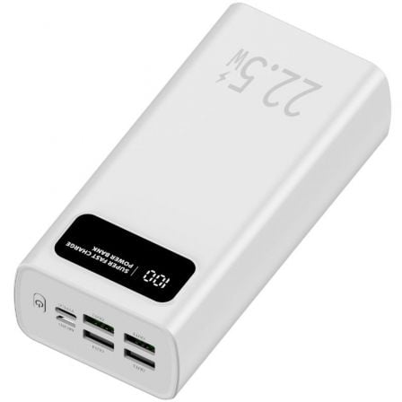 --Powerbank 30000mAh Leotec LEPOW30W22W/ 22.5W/ Blanca-
