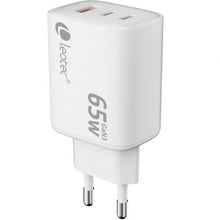 --Cargador de Pared GaN Leotec LECSPH65W3W2/ 2xUSB Tipo-C/ 1xUSB/ 65W-