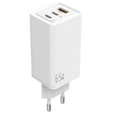 --Cargador de Pared GaN Leotec LECSPH65W3W/ 2xUSB Tipo-C/ 1xUSB/ 65W-