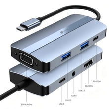 -2-Docking USB Tipo-C Leotec LEDS04/ 2xUSB/ 1xUSB Tipo-C/ 1xUSB Tipo-C PD/ 1xHDMI 4K/ 1xVGA/ 1xAudio/ Azul-2