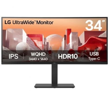 --Monitor Profesional Ultrapanorámico Curvo LG UltraWide 34BA75QE-B 34