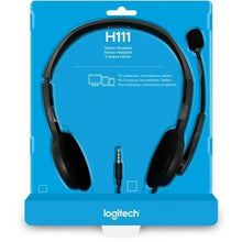 -1-Auriculares Logitech H111/ con Micrófono/ Jack 3.5/ Negros-1
