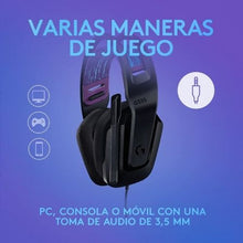 -1-Auriculares Gaming con Micrófono Logitech G335/ Jack 3.5/ Negros-1