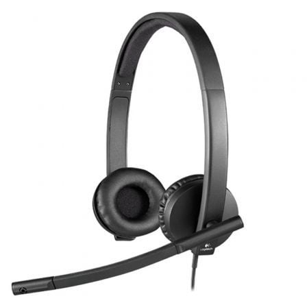 --Auriculares Logitech H570E/ con Micrófono/ USB/ Negros-