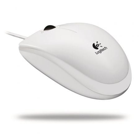 --Ratón Logitech B100/ Hasta 800 DPI/ Blanco-