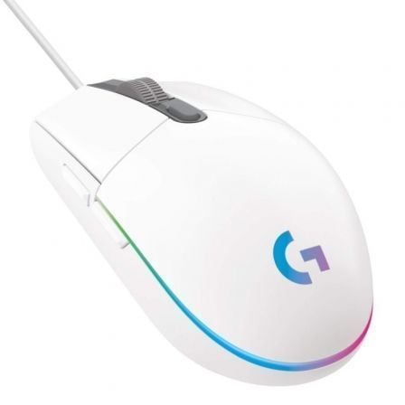 --Ratón Gaming Logitech G102 Lightsync/ Hasta 8000 DPI/ Blanco-