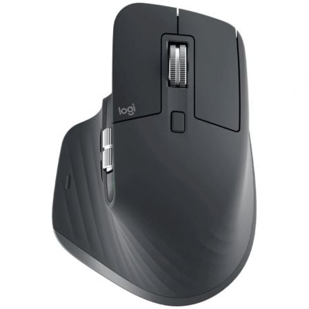 --Ratón Ergonómico Inalámbrico por Bluetooth Logitech MX Master 3S/ Batería recargable/ Hasta 8000 DPI/ Grafito-