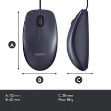 -3-Ratón Logitech B100 OEM/ Hasta 800 DPI-3