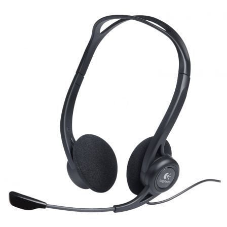 --Auriculares Logitech Headset PC 960/ con Micrófono/ USB/ Negros-
