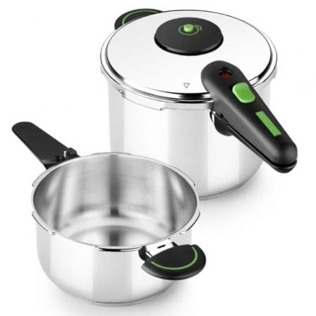 --Pack 2 Ollas a Presión Monix Presto M911005/ 4+6L/ Aptas para Inducción-