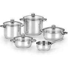 --Pack Batería de Cocina Monix Optima2 MA50001/ Cazo Ø16cm/ Ollas Ø20 - 24cm/ Cacerolas Ø20 - 24cm/ Acero Inoxidable/ Apta para Inducción-