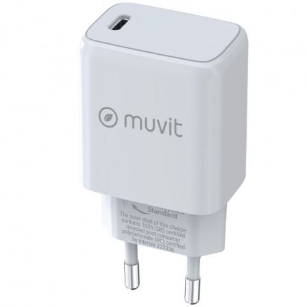 --Cargador de Pared Muvit For Change MCACC0014/ 1xUSB Tipo-C/ 30W-
