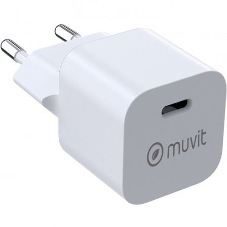 --Cargador de Pared Muvit For Change MCACC0048/ 1xUSB Tipo-C/ 20W-
