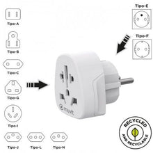 -1-Enchufe Universal Muvit For Change MCADP0007/ 1 Toma de Corriente/ Blanco-1