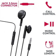 -1-Auriculares Intrauditivos Myway MWHPH0019/ con Micrófono/ Jack 3.5/ Negros-1