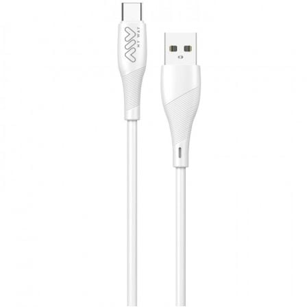 --Cable USB 2.0 Tipo-C Myway MWUSC0019/ USB Macho - USB Tipo-C Macho/ 1m/ Blanco-