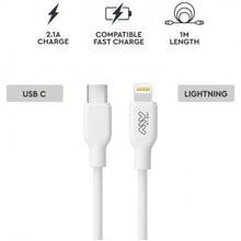 -1-Cable USB 2.0 Tipo-C Lightning Myway MWUSC0023/ USB Tipo-C Macho - Lightning Macho/ Hasta 20W/ 480Mbps/ 1m/ Blanco-1